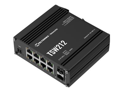 432229-tsw212000000-4779051841370-0.webp Teltonika Switch, 8 ports TSW212 L2 managed Wall-mountable SFP ports quantity 2
