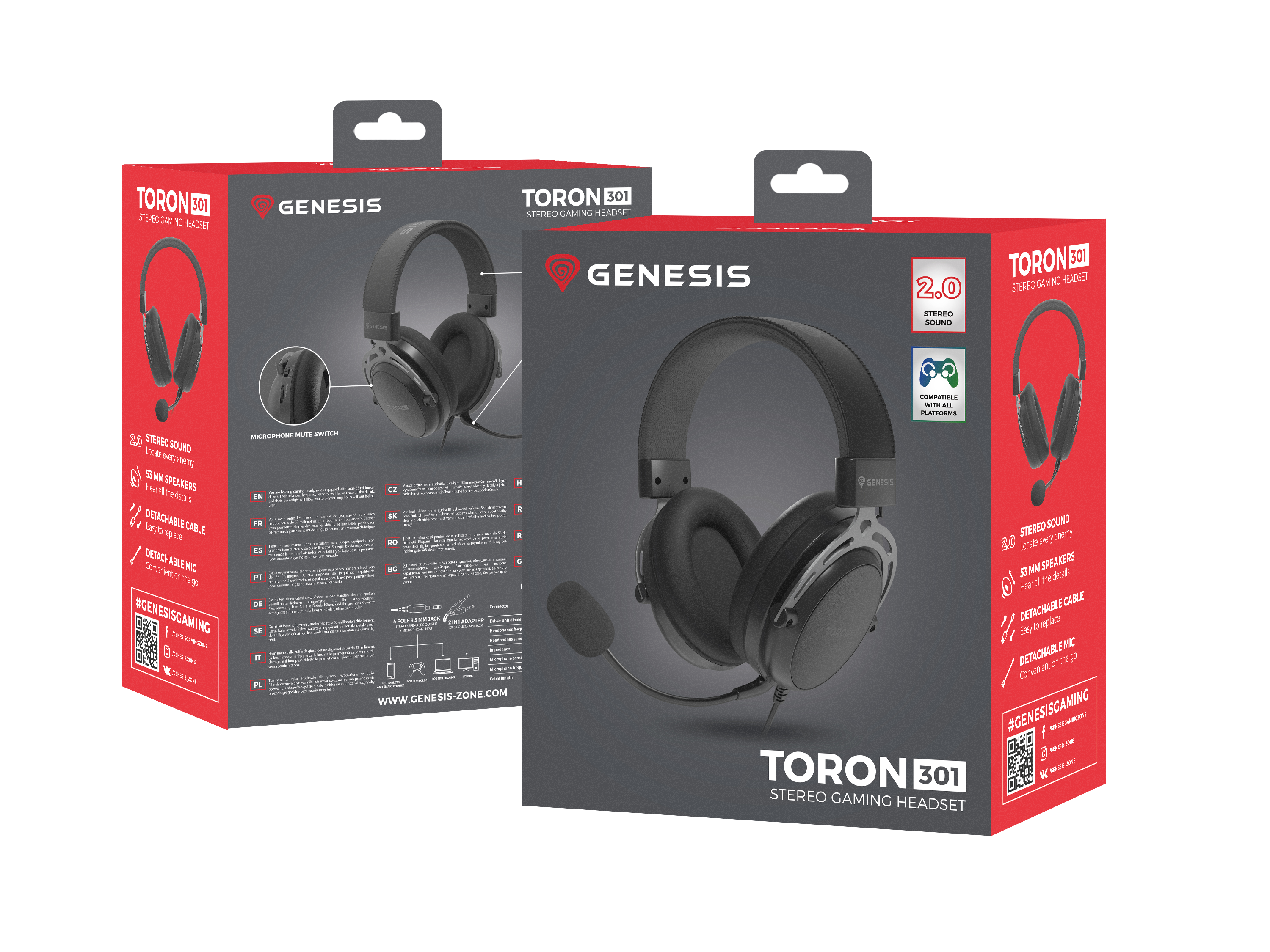 434582-nsg-2160-5901969444414-0.webp Genesis Gaming Headset Toron 301 Wired Over-Ear Microphone Black