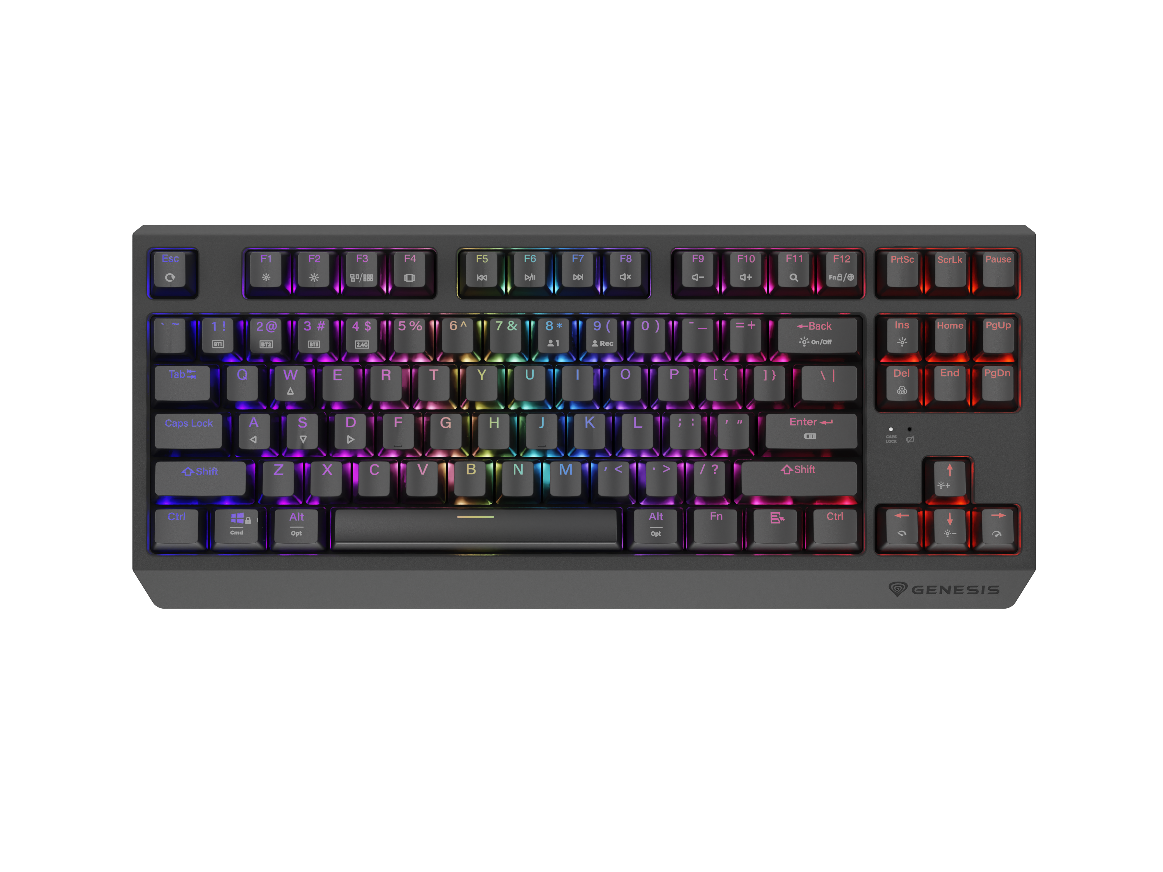 434593-nkg-2106-5901969443790-0.webp Genesis THOR 230 Mechanical Gaming Keyboard Wireless US Black 2.4 GHz, Bluetooth, USB Outemu Red