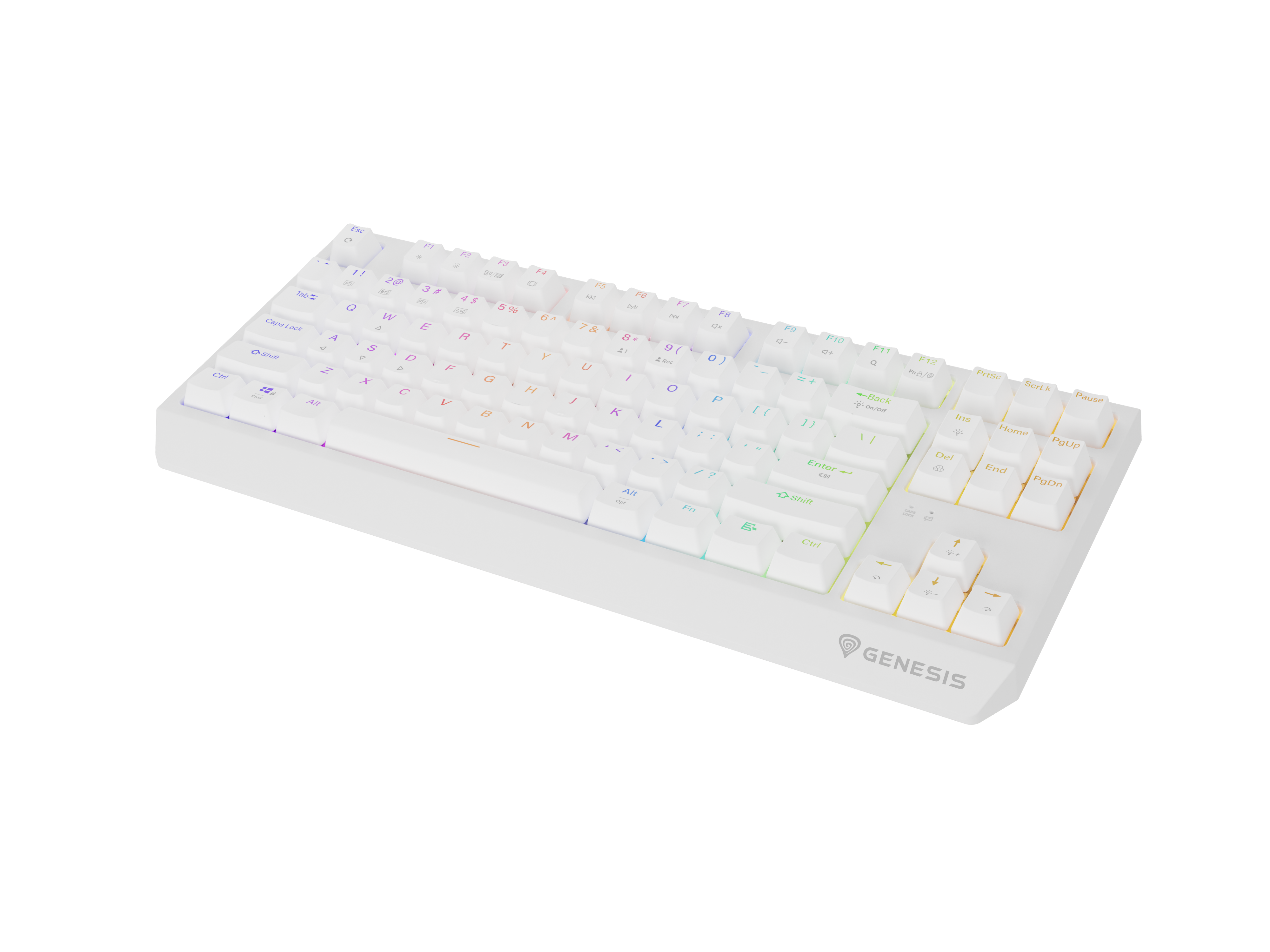434595-nkg-2165-5901969444469-0.webp Genesis THOR 230 Mechanical Gaming Keyboard Wireless US White 2.4 GHz, Bluetooth, USB Outemu Red