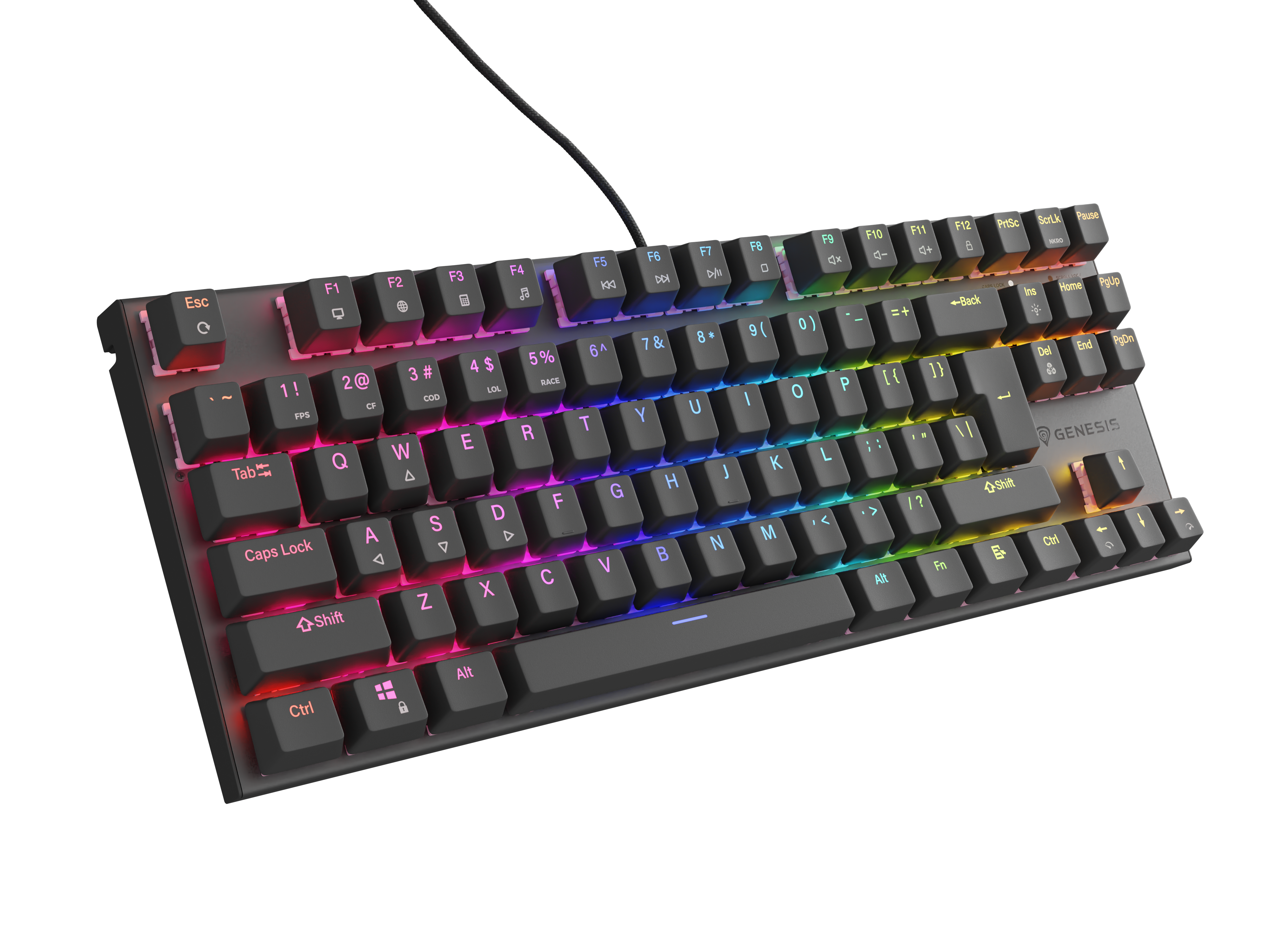 434599-nkg-1881-5901969432947-0.webp Genesis THOR 303 Mechanical Gaming Keyboard Wired US Black USB-A Outemu Peach Silent