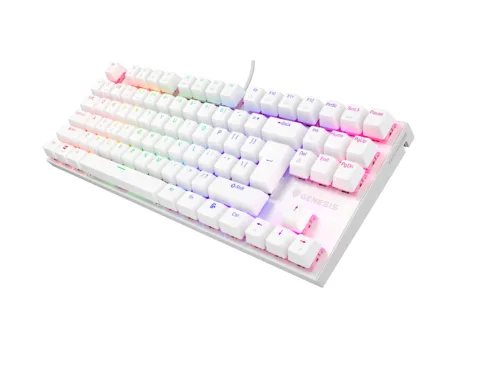 Genesis   THOR 303   Mechanical Gaming Keyboard   Wired   US   White   USB-A   Outemu Peach Silent