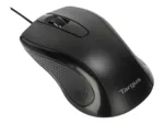 Targus Full-Size Optical Antimicrobial Wired Mouse   Targus Mouse   Full-Size Optical Antimicrobial   Wired   Black