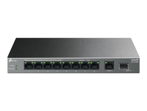 TP-LINK   10-Port Gigabit Desktop Switch with 8-Port PoE+   LS1210GP   Unmanaged   Desktop