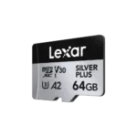 Lexar SILVER PLUS 64 GB microSDXC kortelė su pakuote