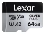 Lexar SILVER PLUS 64 GB microSDXC kortelė, pakuotė