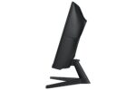 Monitorius SAMSUNG 27" su išlenktu ekranu, matomas iš šono