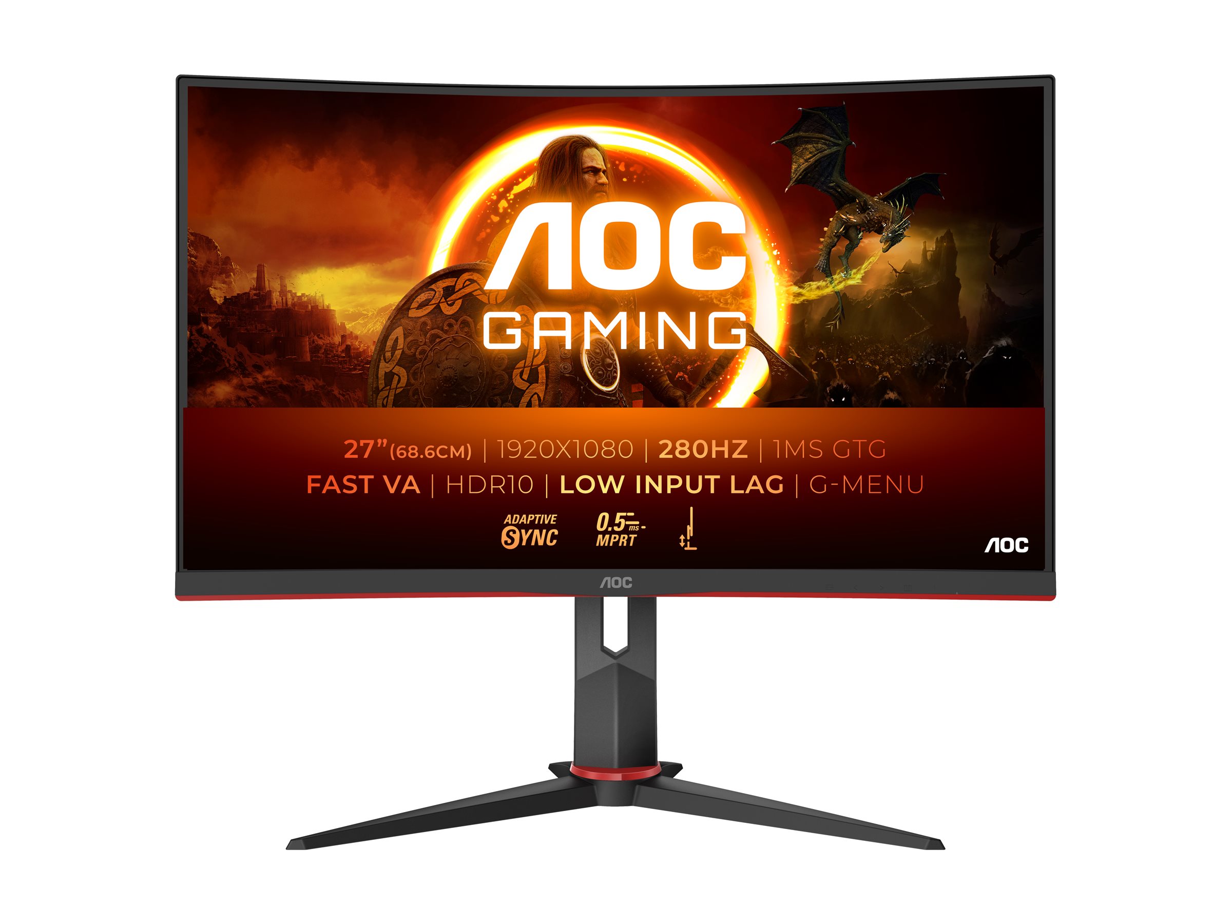440226-c27g2z3-bk-4038986182263-0.webp AOC C27G2Z3/BK 27 ” VA FHD 16:9 280 Hz 1 ms 1920 x 1080 pixels 300 cd/m² HDMI ports quantity 2 Warranty 36 month(s)
