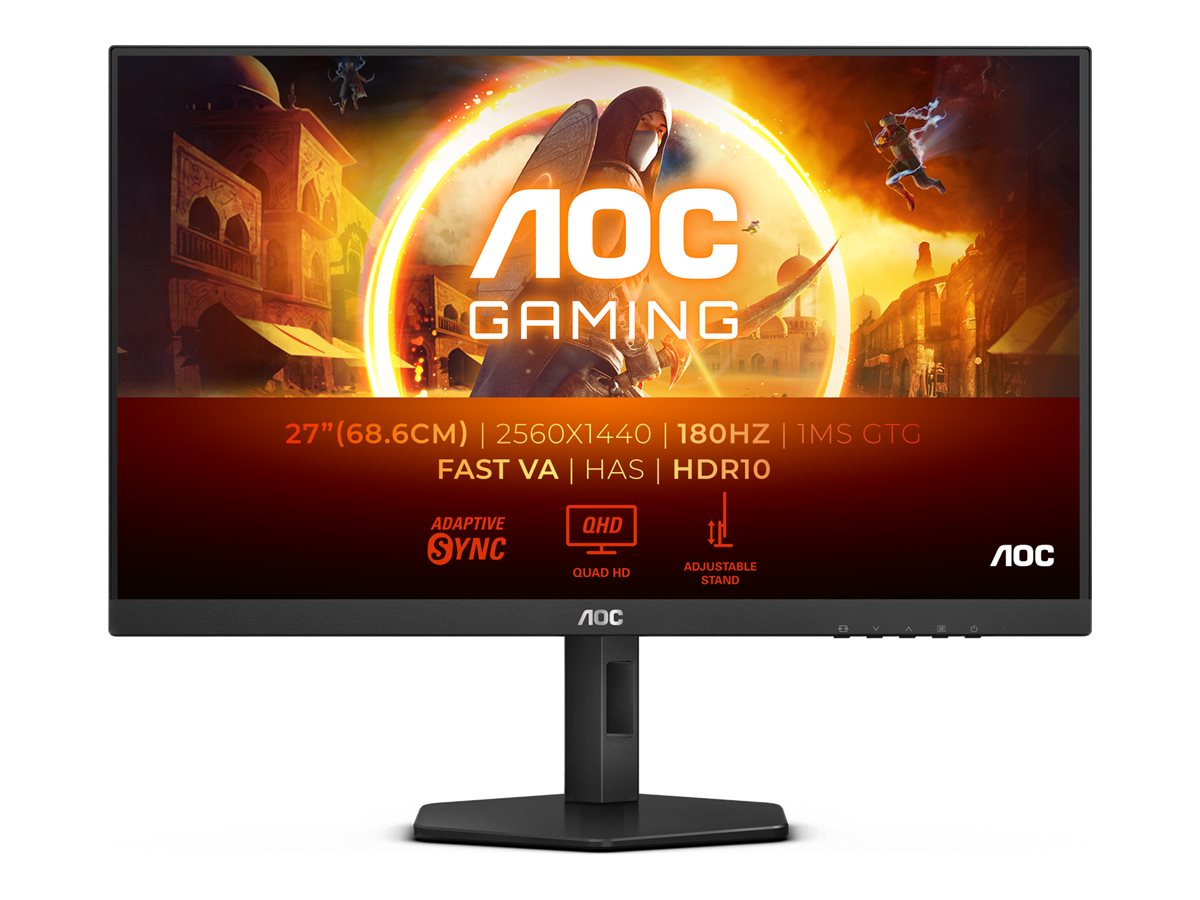 440228-q27g4xn-4038986182171-0.webp AOC Q27G4XN 27 ” VA QHD 16:9 180 Hz 1 ms 2560 x 1440 pixels 300 cd/m² HDMI ports quantity 2 Warranty 36 month(s)