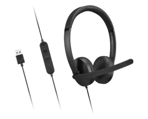 Lenovo Headset   USB-A Stereo Gen 2   Built-in microphone   Wired   Black