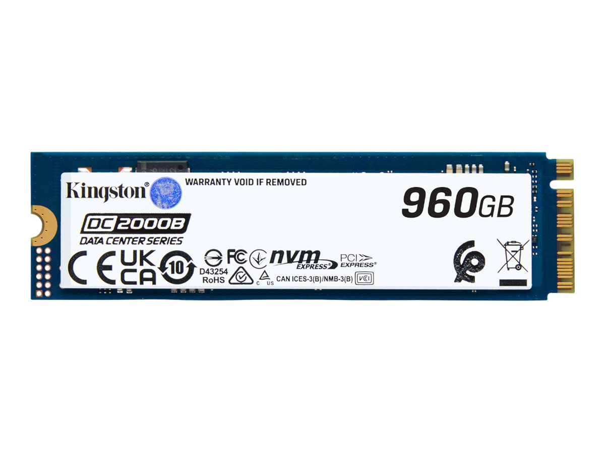 441636-sedc2000bm8-960g-740617345186-0.webp Kingston SSD DC2000B 960 GB SSD form factor M.2 2280 Solid-state drive interface PCIe NVMe Gen 4.0 (x4) Read speed 7000 MB/s Write speed 1300 MB/s