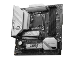 MSI B760M PROJECT ZERO   Processor family Intel   Processor socket LGA1700   DDR5   Supported hard disk drive interfaces SATA, M.2   Number of SATA connectors 4