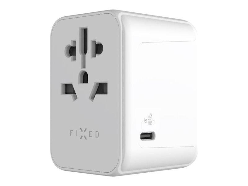 443426-fixct30-1c2a-wh-8591680148974-0.webp Fixed Voyager World Adapter FIXCT30-1C2A-WH USB-A/USB-C Travel Adapter
