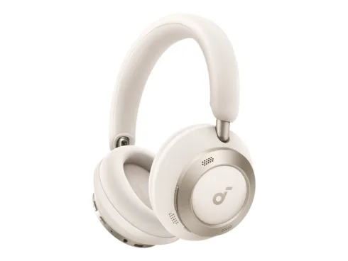 Anker Soundcore   Foldable Headphones   Space One Pro   Bluetooth   Over-ear   Microphone   Cream White   Wireless