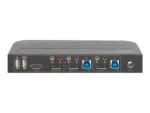 Digitus KVM Switch, 2-Port, 4K60Hz, 2 x DP in, 1 x DP/HDMI out   DS-12850