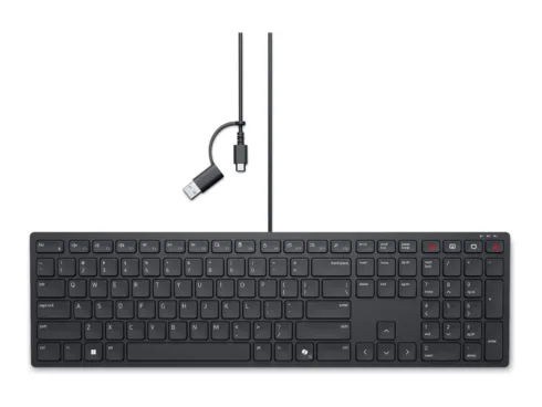 Dell   Collaboration Keyboard   KB525C   Keyboard   Wired   US (QWERTY)   Black   USB-C
