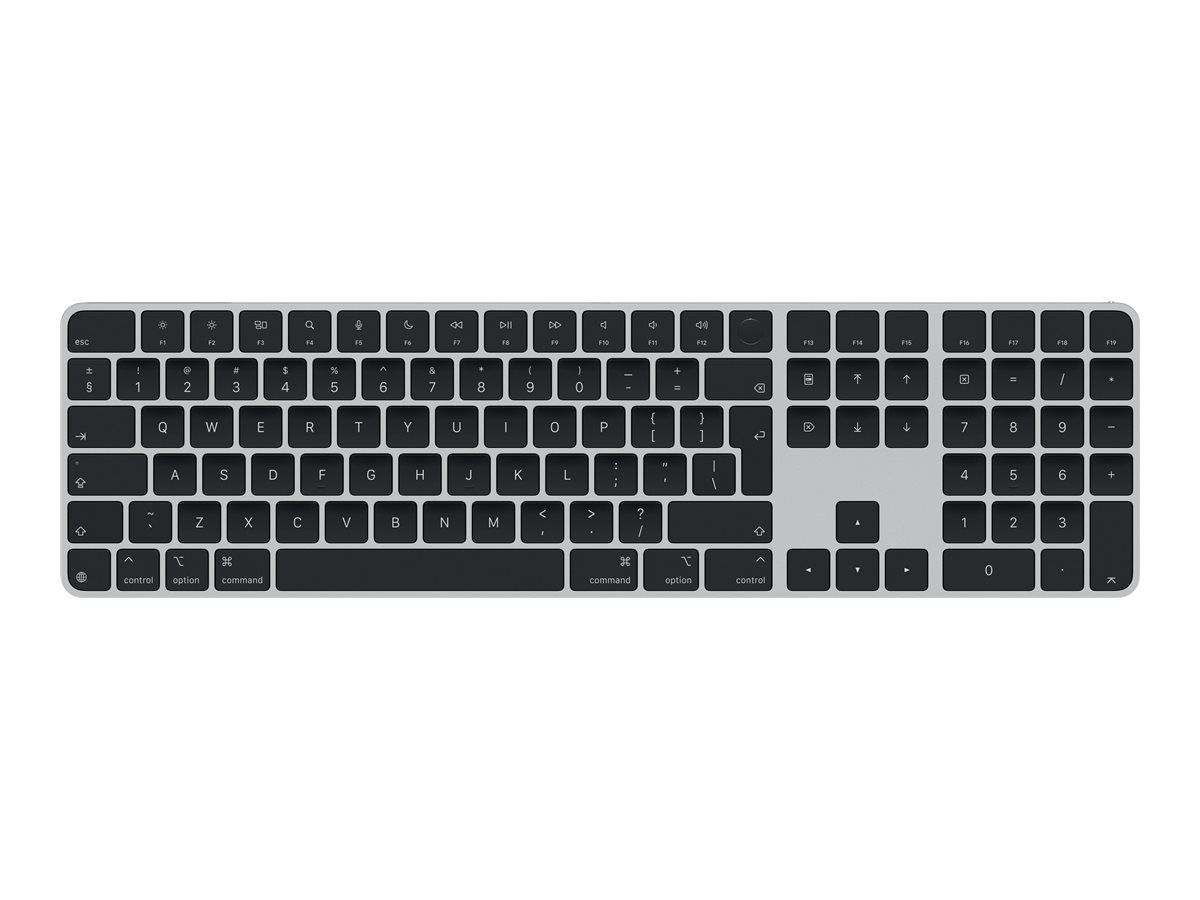 452366-mxk83z-a-195949655869-0.webp Apple Magic Keyboard with Touch ID and Numeric Keypad for Mac models with Apple silicon Keyboard Wireless English Black Bluetooth, USB-C
