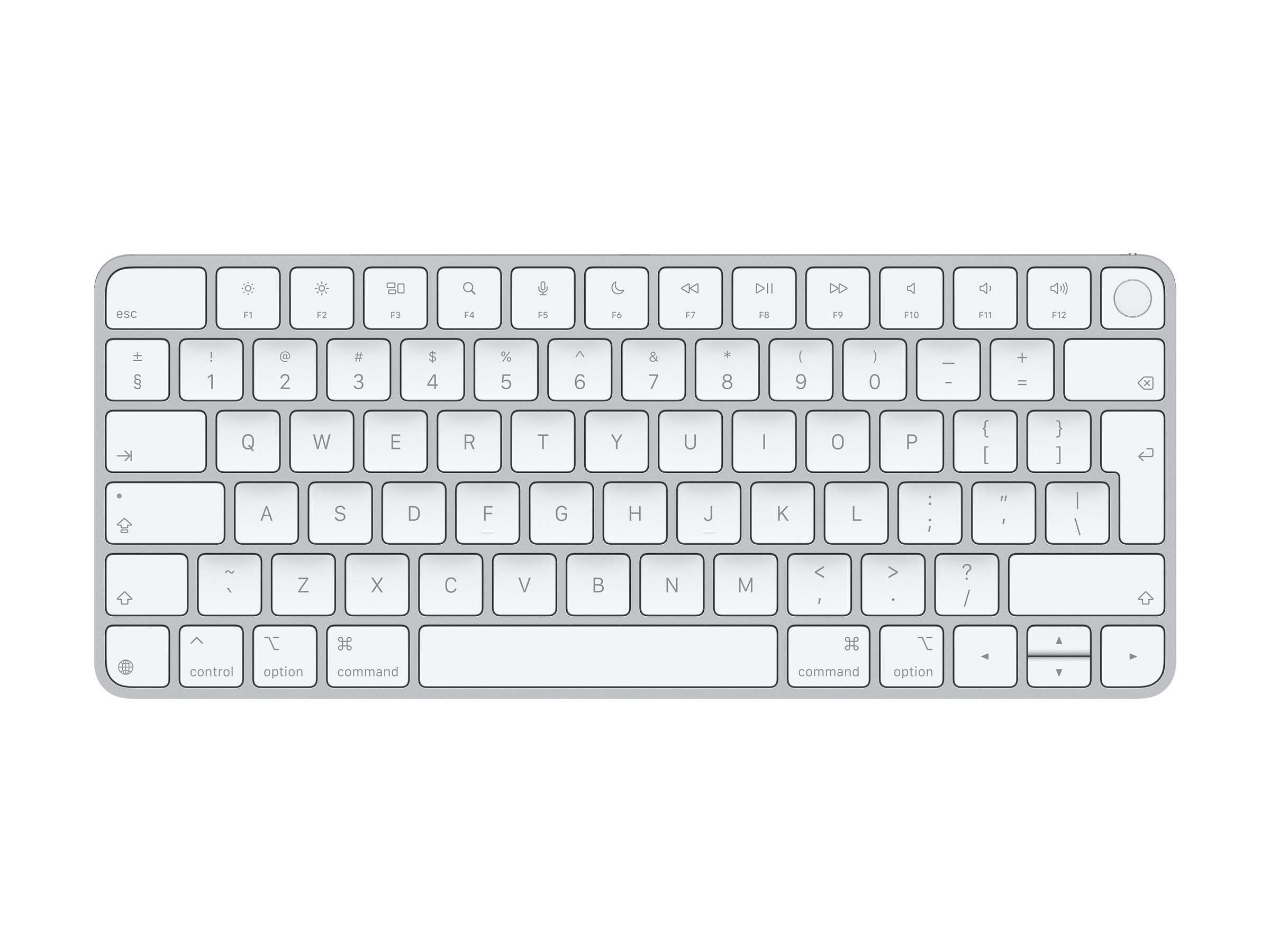 452370-mxck3z-a-195949634055-0.webp Apple Magic Keyboard with Touch ID for Mac models MXCK3Z/A Compact Keyboard Wireless EN Bluetooth White