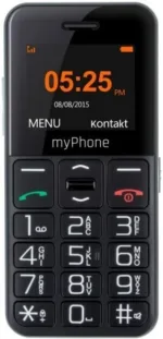 myPhone Halo Easy   Black   1.77 ”   TFT   24 MB   32 MB   Single SIM   Bluetooth   Main camera resolution 0.3 MP   1000 mAh