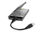 USB 3.0 - 2.5" HDD SATA ADSA-1S6, šoninis vaizdas su jungtimis