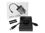 USB 3.0 - 2.5" HDD SATA ADSA-1S6, šoninis vaizdas su jungtimis