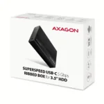 USB 3.2 Gen 1 - SATA 6G išorinė dėžutė, matoma iš šono