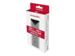 USB-C metal box EEM2-UG2, atidarytas, rodo vidinę struktūrą ir SSD laikiklius
