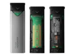 USB-C metal box EEM2-UG2, atidarytas ir rodomas iš šono