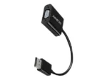 Adapterio RVD-VGN nuotrauka iš šono, rodanti jungtis ir ilgį