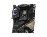 MSI MEG Z890 ACE motininė plokštė, šoninis vaizdas su jungtimis