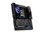 Motininė plokštė MSI MEG X870E GODLIKE, šoninis vaizdas su jungčių išdėstymu