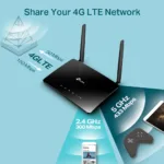 TP-LINK AC1200 Wireless Dual Band 4G LTE Router   Archer MR402   802.11ac   10/100 Mbit/s   Mesh Support No   MU-MiMO No   No mobile broadband