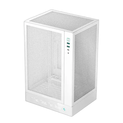 Deepcool PC Gaming Case   CH170 DIGITAL   White   Mini ITX   ATX PS2
