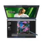 Lenovo Yoga Book 9 14IAH10   Tidal Teal   2×14 ”   OLED   Touchscreen   2.8K WQXGA+   2880 x 1800 pixels   Glossy   Intel Core Ultra 7   255H   32 GB   Soldered LPDDR5x   Solid-state drive capacity 1000 GB   Intel Arc Graphics   Windows 11 Pro   802.11be   Bluetooth version 5.4   Keyboard language Nordic   Keyboard backlit   Warranty 24 month(s)   Battery warranty 12 month(s)