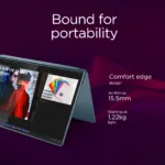 Lenovo Yoga Book 9 14IAH10   Tidal Teal   2×14 ”   OLED   Touchscreen   2.8K WQXGA+   2880 x 1800 pixels   Glossy   Intel Core Ultra 7   255H   32 GB   Soldered LPDDR5x   Solid-state drive capacity 1000 GB   Intel Arc Graphics   Windows 11 Pro   802.11be   Bluetooth version 5.4   Keyboard language Nordic   Keyboard backlit   Warranty 24 month(s)   Battery warranty 12 month(s)