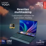 Lenovo Yoga Book 9 14IAH10   Tidal Teal   2×14 ”   OLED   Touchscreen   2.8K WQXGA+   2880 x 1800 pixels   Glossy   Intel Core Ultra 7   255H   32 GB   Soldered LPDDR5x   Solid-state drive capacity 1000 GB   Intel Arc Graphics   Windows 11 Pro   802.11be   Bluetooth version 5.4   Keyboard language Nordic   Keyboard backlit   Warranty 24 month(s)   Battery warranty 12 month(s)