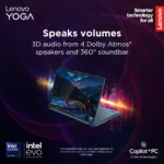 Lenovo Yoga Book 9 14IAH10   Tidal Teal   2×14 ”   OLED   Touchscreen   2.8K WQXGA+   2880 x 1800 pixels   Glossy   Intel Core Ultra 7   255H   32 GB   Soldered LPDDR5x   Solid-state drive capacity 1000 GB   Intel Arc Graphics   Windows 11 Pro   802.11be   Bluetooth version 5.4   Keyboard language Nordic   Keyboard backlit   Warranty 24 month(s)   Battery warranty 12 month(s)