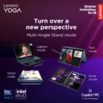 Lenovo Yoga Book 9 14IAH10   Tidal Teal   2×14 ”   OLED   Touchscreen   2.8K WQXGA+   2880 x 1800 pixels   Glossy   Intel Core Ultra 7   255H   32 GB   Soldered LPDDR5x   Solid-state drive capacity 1000 GB   Intel Arc Graphics   Windows 11 Pro   802.11be   Bluetooth version 5.4   Keyboard language Nordic   Keyboard backlit   Warranty 24 month(s)   Battery warranty 12 month(s)