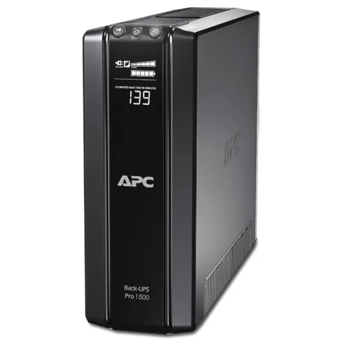 Schneider Electric APC Back-UPS Pro, Tower, 10x IEC C13 outlets, AVR, LCD, user-replaceable battery   BR1500GI   1500 VA   865 W   230 V
