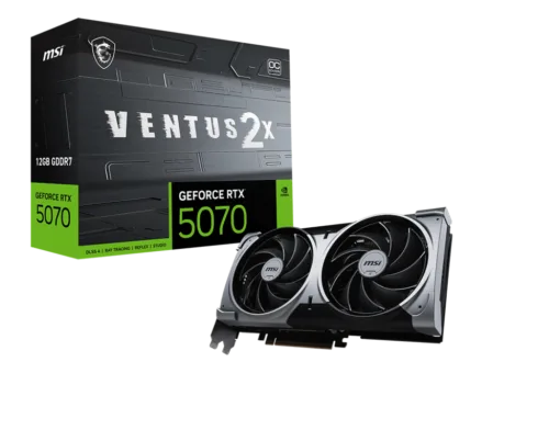 MSI GeForce RTX 5070 12G VENTUS 2X OC   NVIDIA   12 GB   GeForce RTX 5070   GDDR7   HDMI ports quantity 1   PCI Express Gen 5