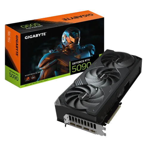 Gigabyte GeForce RTX 5090 WINDFORCE OC 32G   NVIDIA   32 GB   GeForce RTX 5090   GDDR7   HDMI ports quantity 1   PCI-E 5.0
