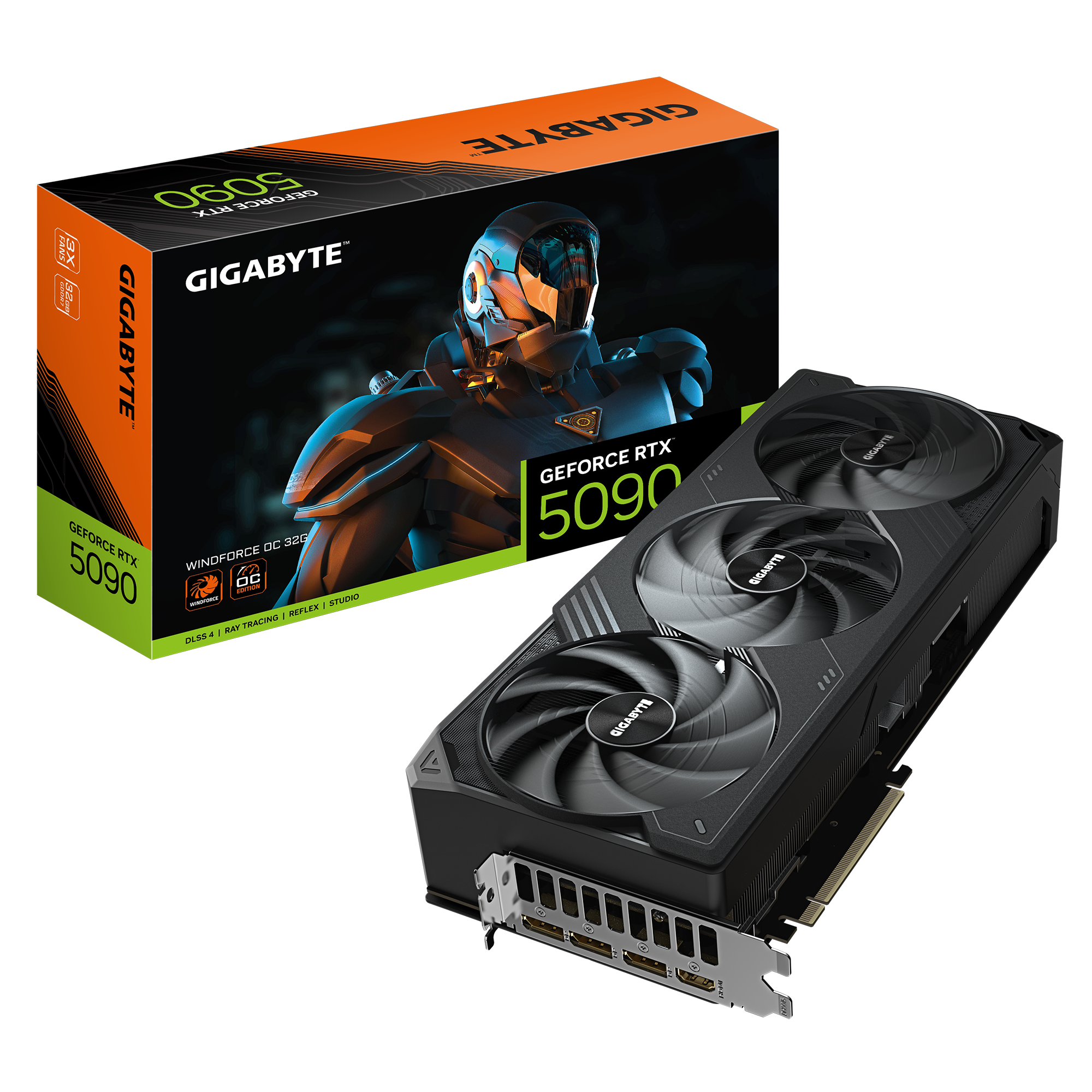 464858-gv-n5090wf3oc-32gd-4719331355838-0.webp Gigabyte GeForce RTX 5090 WINDFORCE OC 32G NVIDIA 32 GB GeForce RTX 5090 GDDR7 HDMI ports quantity 1 PCI-E 5.0