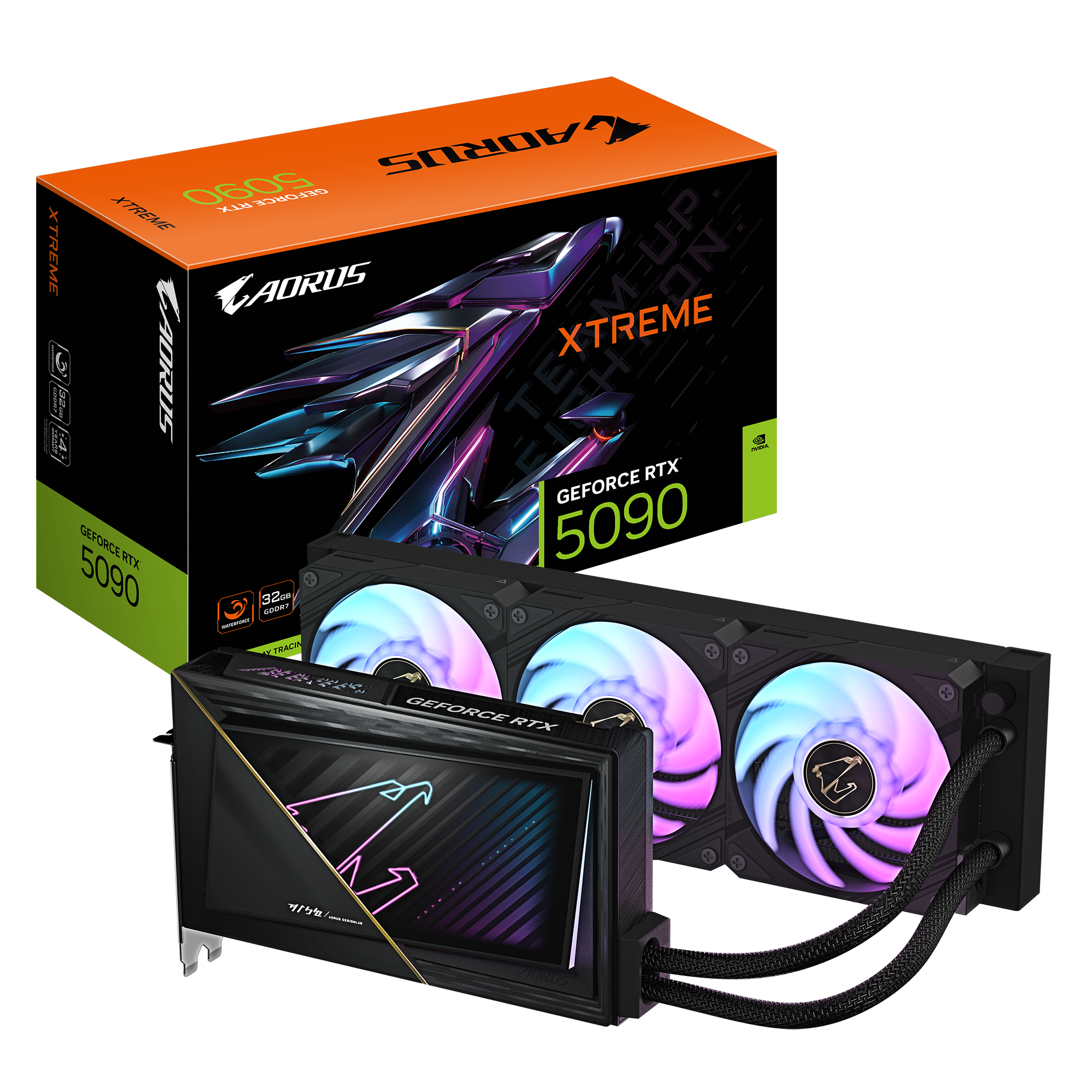 464859-gv-n5090aorusx-w-32gd-4719331355968-0.webp Gigabyte AORUS GeForce RTX 5090 XTREME WATERFORCE 32G NVIDIA 32 GB GeForce RTX 5090 GDDR7 HDMI ports quantity 1 PCI-E 5.0