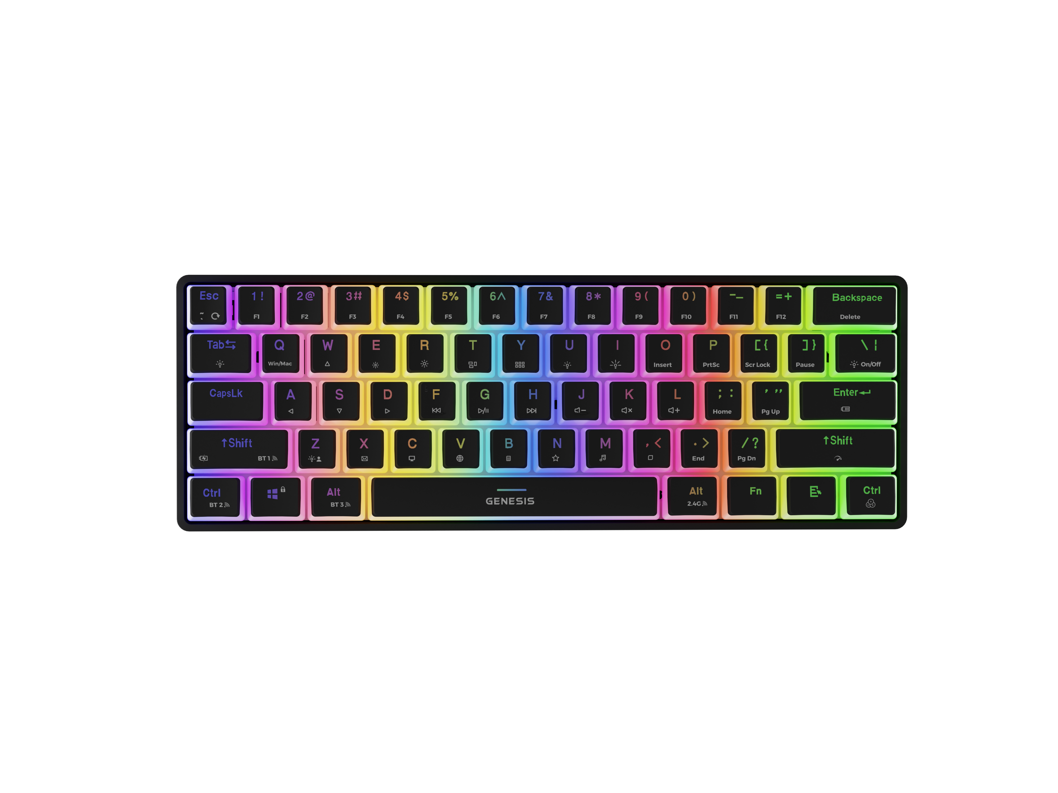 465430-nkg-1916-5901969434804-0.webp Genesis THOR 660 G2 Gaming Keyboard Wireless/Wired US RGB Black 2.4GHz, Bluetooth, USB-C Linear