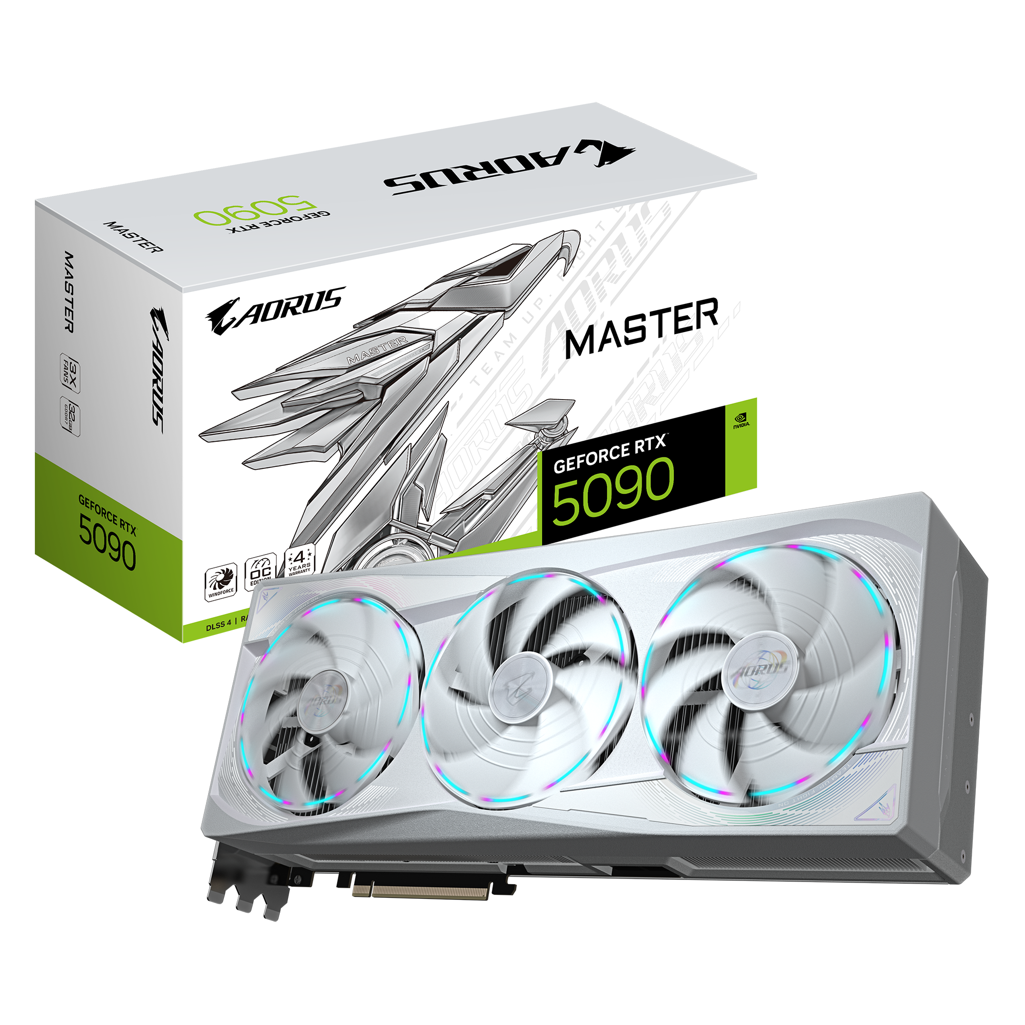 465521-gv-n5090aorusm-ice-32gd-4719331355906-0.webp GIGABYTE GV-N5090AORUSM ICE-32GD su 32GB atminties ir RTX 5090 grafika
