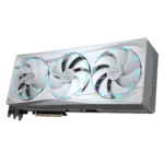 Vaizdo plokštė GIGABYTE GV-N5090AORUSM ICE-32GD, matoma iš šono