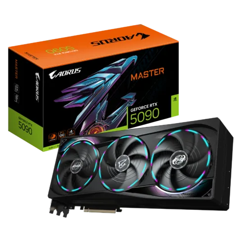 Gigabyte AORUS GeForce RTX 5090 MASTER 32G   NVIDIA   32 GB   GeForce RTX 5090   GDDR7   HDMI ports quantity 1   PCI-E 5.0