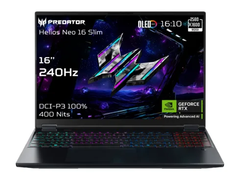 Acer   Predator Helios Neo 16S AI PHN16S-71-95J5   Black   16 ”   OLED   WQXGA   240 Hz   Intel Core Ultra 9   275HX   64 GB   DDR5   Solid-state drive capacity 1000 GB   NVIDIA GeForce RTX 5070 Ti   Windows 11 Home   Keyboard language English   Keyboard backlit   Warranty 24 month(s)