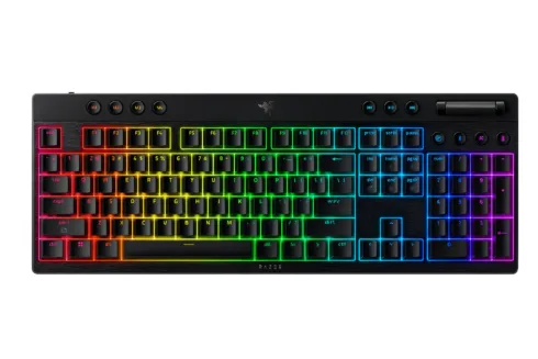 Razer   BlackWidow V4 Low-profile HyperSpeed   Gaming Keyboard   Wireless   US   2.4GHz, Bluetooth, USB-C   Yellow Linear