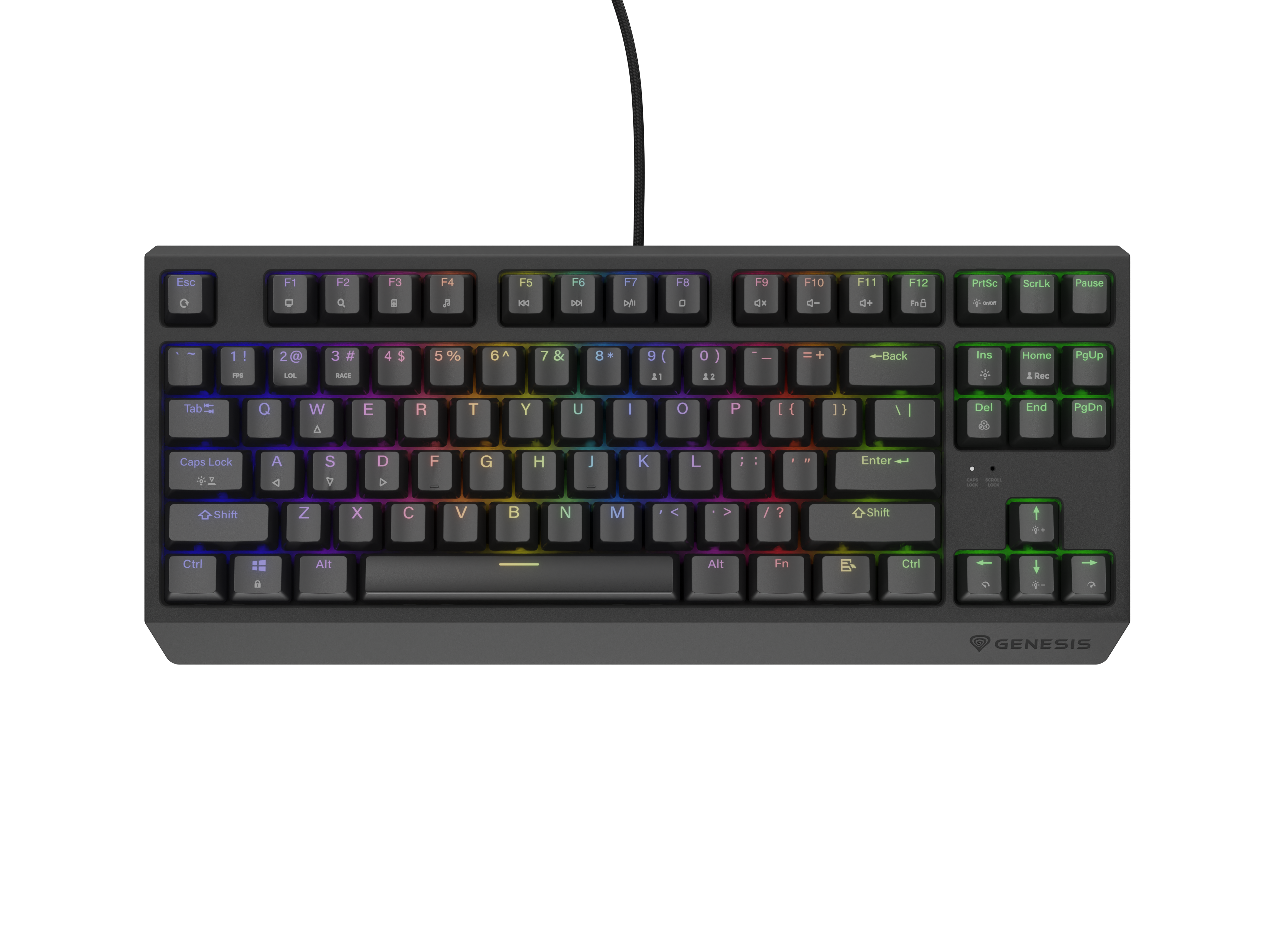 466036-nkg-2077-5901969443271-0.webp Genesis THOR 230 TKL Mechanical Gaming Keyboard Wired US RGB Black USB-A Linear